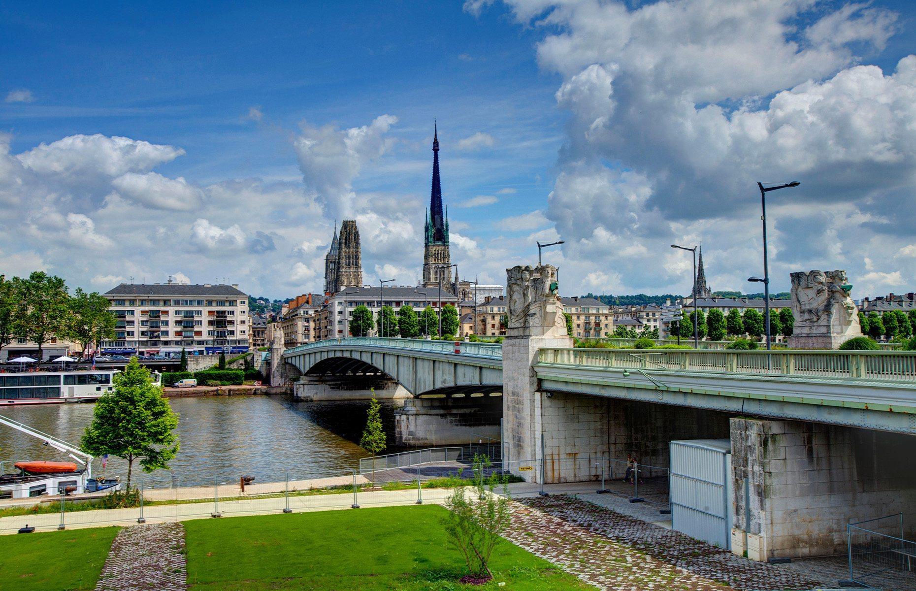 Boieldieu Bridge, Rouen, France